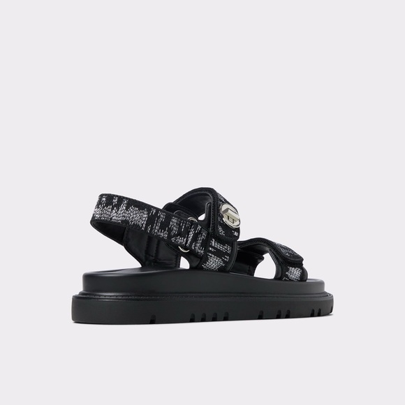 NWOT • ALDO • Linette Pillow Walk Footbed Sandals • 🖤 Black Combo 🖤• Size 8.5 - Picture 2 of 6